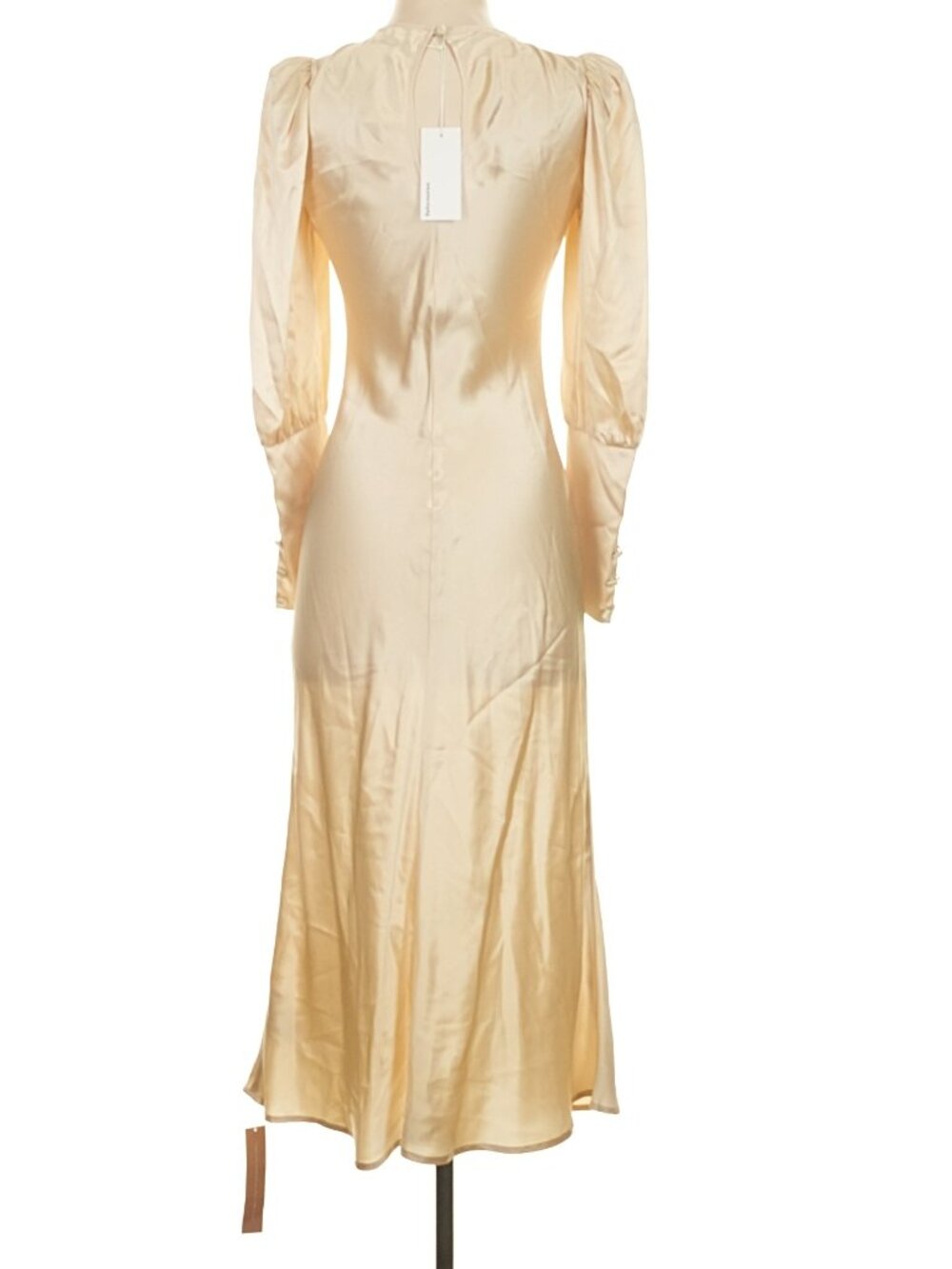 Reformation Virgo Silk Dress in Almond Size 2 - Picture 2 of 5